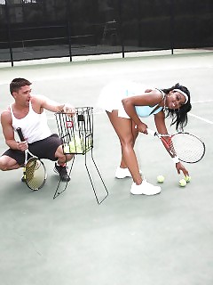 Big Fat Round Ass Butterfly Nazar Gets Jammed By Her Tennis Instructor After Hitting A Few Bals