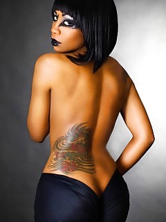 Black Models Oiled Ebony Tits
